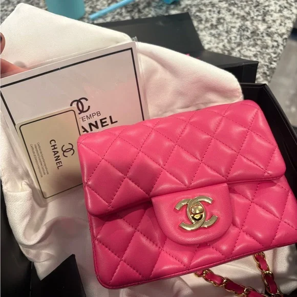 Chanel Fuchsia Quilted Crossbody Bag - Picture 4 of 4
